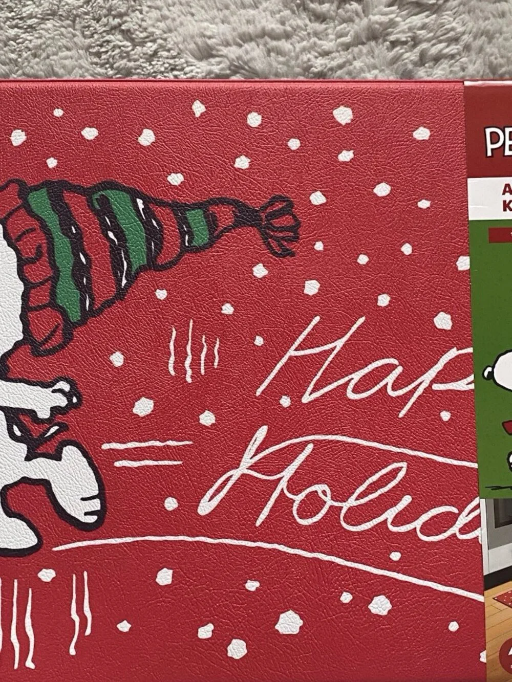 Peanuts Snoopy Woodstock Anti Fatigue Mat 18X30” Christmas Happy Holidays NEW